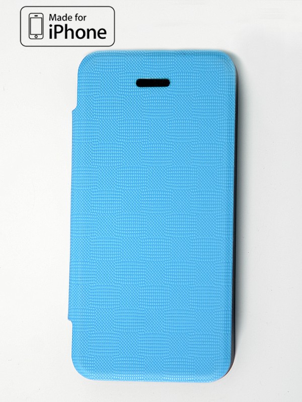 Etui za iPhone 4/4S z zaščito ekrana - sv.modre barve s fotografijo