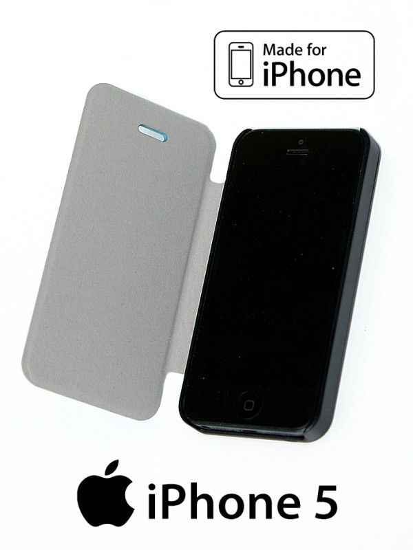 Etui za iPhone 5/5S/5C z zaščito ekrana - sv.modre barve s fotografijo